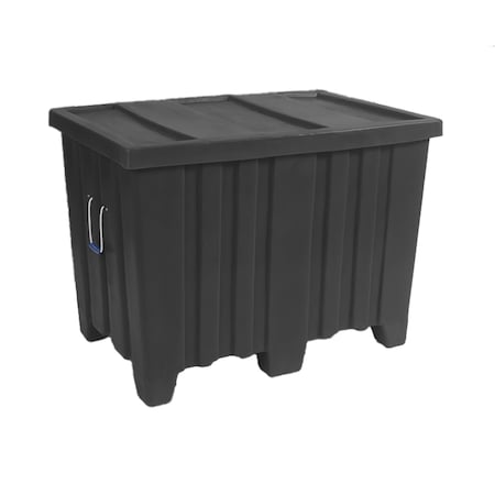Myton Industries Bulk Ship Container, 16.5 cubic ft., 650lbs capacity, BLK MTR-2 BLACK