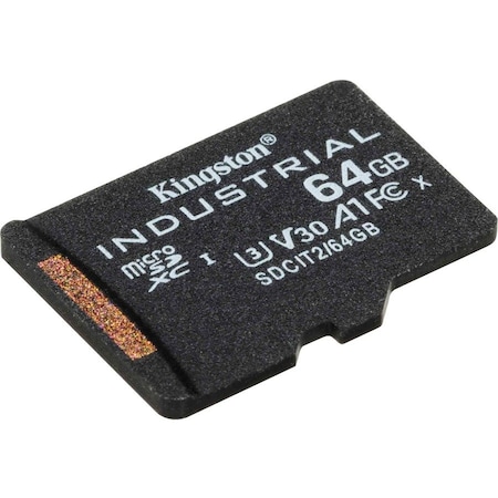 Kingston 64GB microSDXC Industrial C10 A1 pSLC Card Single Pack w/o Adapter SDCIT2/64GBSP