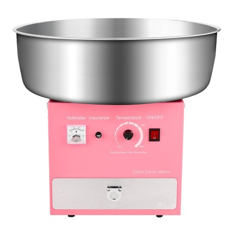 Vevor Commercial Cotton Candy Machine with Cart Sugar Floss Maker 1000W for Party Pink MHTJJPHCO1-S
