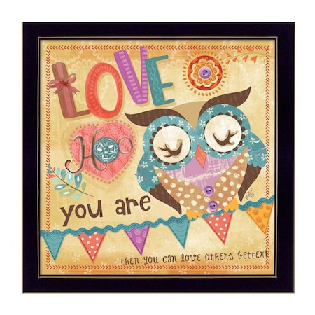 Homeroots Owl 1 Black Framed Print Wall Art 405434