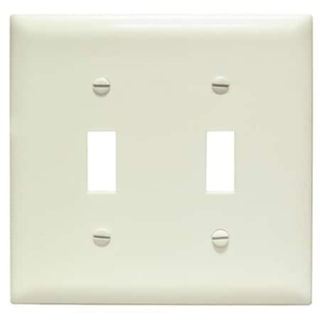 Nextgen TPJ2LACC10 2 Gang, 2 Toggle Openings Nylon Wall Plate - Almond NE586364
