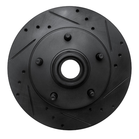 Dynamic Friction Co DFC Brake Rotor - Drilled and Slotted - Black 633-40076R
