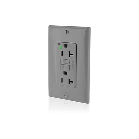 Leviton Self-Test GFCI Receptacle, Hospital Grade, 20 Amp, 125 Volt, 5-20R NEMA GFNT2-HGG