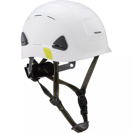 Fibre-Metal By Honeywell Type II Vented, Industrial Climbing Helmet w/HDPE Shell, 8-Point Textile Suspension, Wheel Ratchet Adj CSH11001