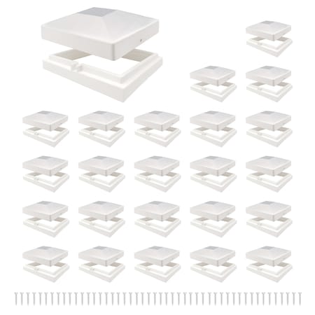 Nuvo Iron 6-in x 6-in White Rigid Plastic Pyramid Post Cap- MP24 PCP29-WEC-MP24