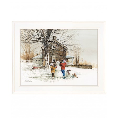 The Joy of Snow 2 White Framed Print Wall Art