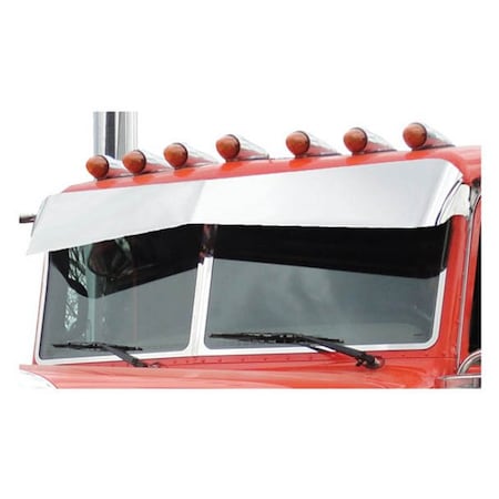 Replacement For Peterbilt 379 Year 1998 12 To 8In Aluminum Blind Mount Bowtie Visor Side Mount W/ 2