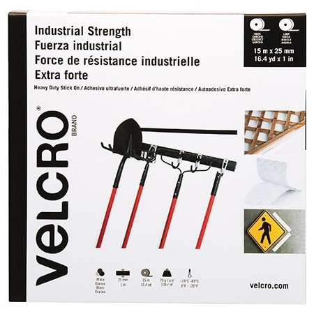Velcro Brand 1'' x 50' - White VELCRO Brand Tape - Industrial Strength Combo VEL210