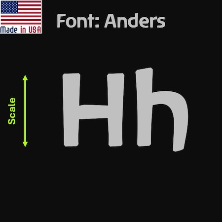 Aacc Self-Adhesive Vinyl Letter: H, Scale: 5 in. Color: Silver Font: Anders by AACC-Anders-UH-Silver-I5x1