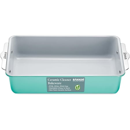 Bakken-Swiss Blue Roaster Pan, Aluminized Steel, Ceramic Non-Stick, PFOA and PFAS Free, Non-Toxic, Heavy-Duty SBKCRSTBKTELROS