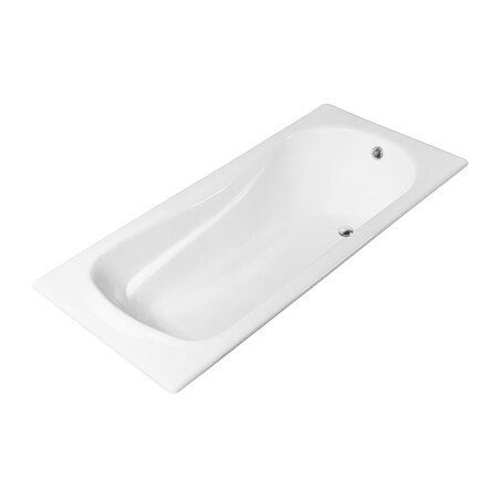 Streamline 59.1 in L, 31.5 in W, Unfinished, Porcelain-Enamel Cast Iron, Reversible R5620CH