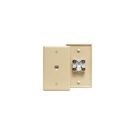 Leviton Telephone Wall Jack, Ivory 40249-I