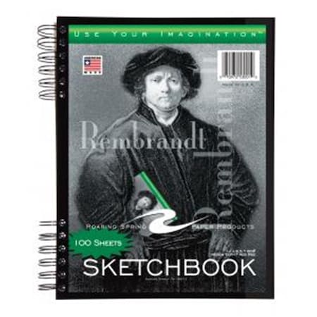 Roaring Spring Paper Products Sketch Book with Pocket - 100 Sheets Per Book 53101