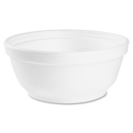 Dart Foam Bowls, 8 Ounces, White, Round, PK1000 8B20