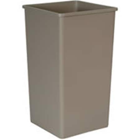 Eat-In Rubbermaid Commercial Products 50 gal. Square Untouchable Waste Container, Gray EA194808