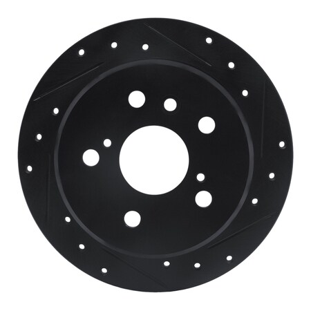 Dynamic Friction Co DFC Brake Rotor - Drilled and Slotted - Black 633-76054R