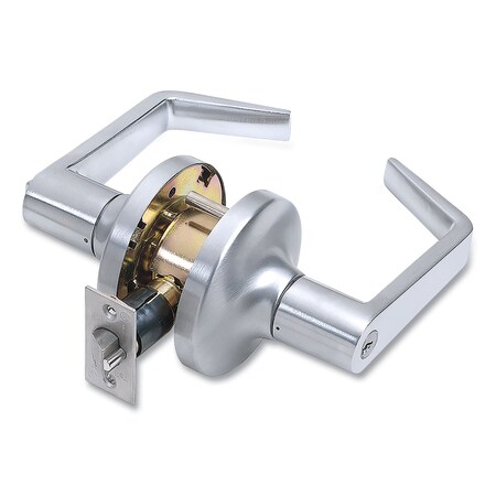 Tell Heavy Duty Commercial Entry Lever Lockset, Satin Chrome Finish CL100150