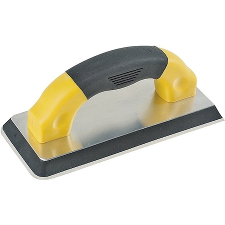 M-D Tile Tool Float, 9 in L, 4 in W, Ergonomic Handle, Gum Rubber, Black/White 49827