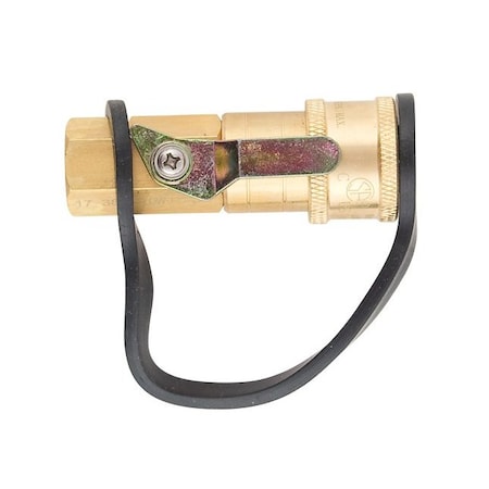 Ap Products 1/4" Quick Disconnect (QD) Coupler x 1/4" FNPT, With Shut-Off Valve/Nipple/Protective Cap ME-GMCL-4P