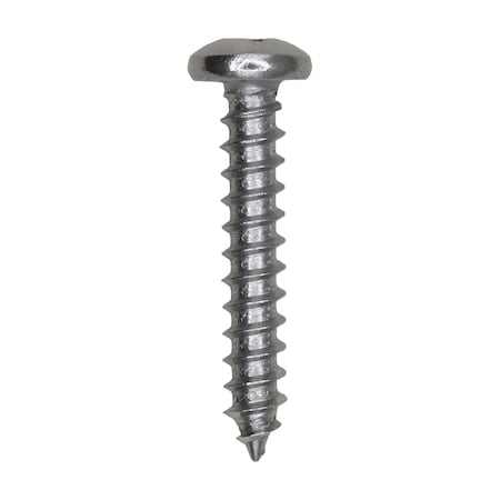 8 x 1in Phillips Pan Head Tapping Screw 18-8, 50PK