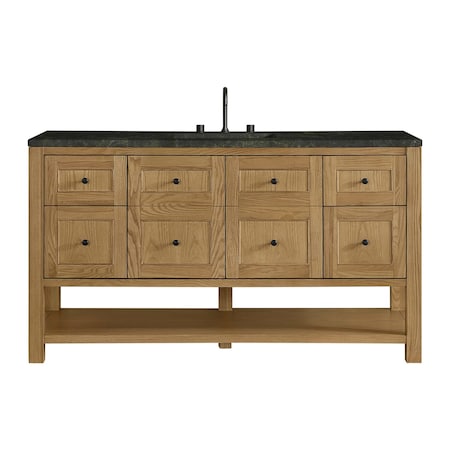 James Martin Vanities Breckenridge 60" Single Vanity, Light Natural Oak, w/ 3 CM Phantome Eclos Top 330-V60S-LNO-3PHT