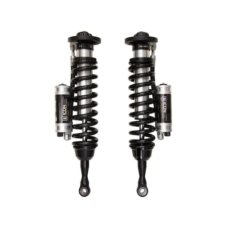 Icon Adjustable Valving 0 To 3 Lift Pigtail Spring Black Silver With Remote Reservoir Set Of 2 58760C