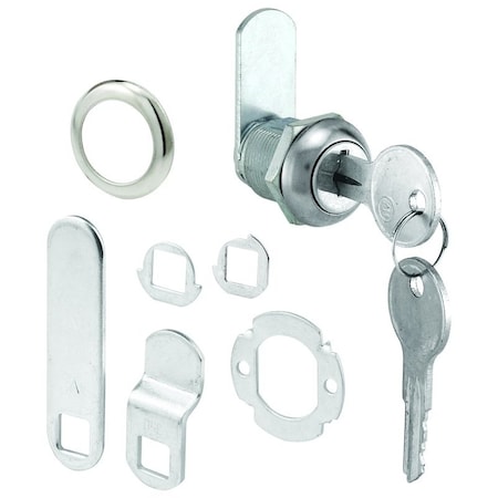 Defender Security Lock, Cam, Keyed Lock, Y11 Yale Keyway, Stainless Steel, Chrome U 9941KA