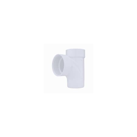 Charlotte Pipe And Foundry DWV Sanitary Street Tee, White, 4 In. PVC 00403 1200HA