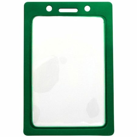 Brady BADGE HOLDER, DATA/CREDIT CARD, GREEN FRAME VINYL BADGE HOLDER, SLOT 1820-3004
