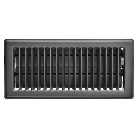 Imperial Floor Register, 5-1/4 in L, 12 in W, Steel, Slate Gray, Powder-Coated RG0261