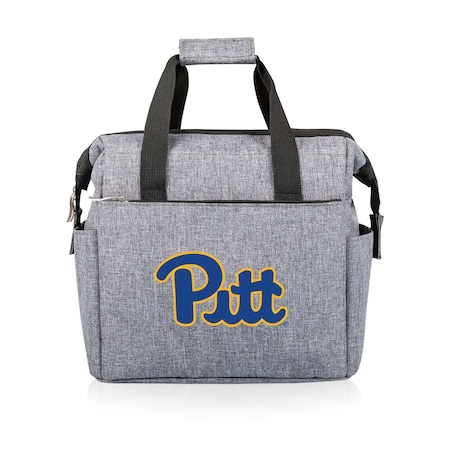 Picnic Time Family Of Brands NCAA Pittsburgh Panthers On The Go Lunch Bag Cooler - Soft Cooler Lunch Box, Heathered Gray 510-00-105-504-0