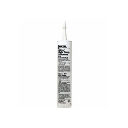 Devcon Silite High Temp Silicone RTV Sealant, 10.3 oz, Cartridge, Red 230-17130