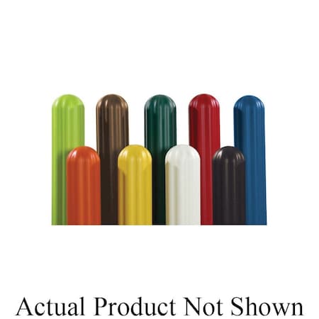 Eagle Mfg Ribbed Bumper Post Sleeve, for Post 8 in, Yellow, Slide-On Installation, 57 in H 1738