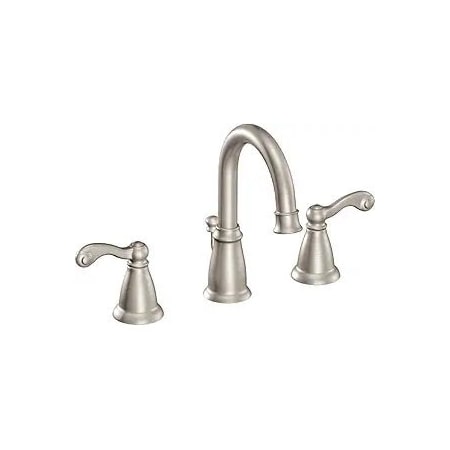 Moen Traditional Widespread Bathroom Faucet - Includes Rough-In Valve and Pop-UP Drain Assembly WS84004SRN