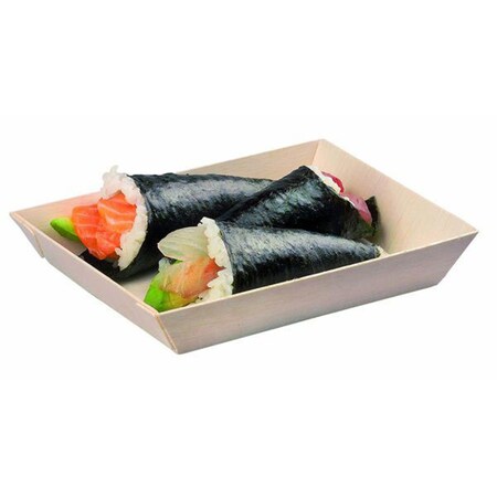 Omg Rectangular Samurai Wooden Tray, 100PK OM433756