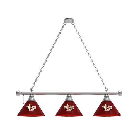 Holland Bar Stool Co Louisiana-Monroe 3 Shade Billiard Light, Chrome Fixture BL3CHLA-Mon