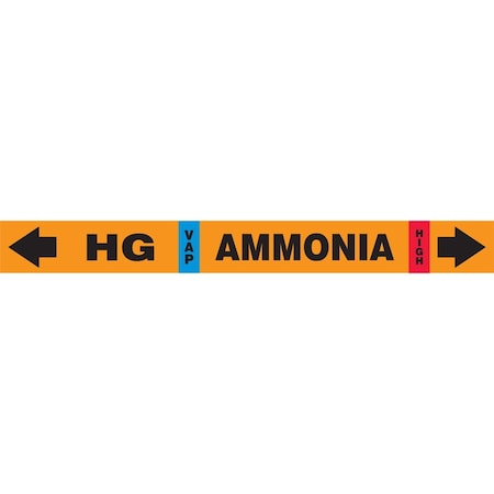 Accuform IIAR SELFSTICK AMMONIA PIPE MARKER RAK104T
