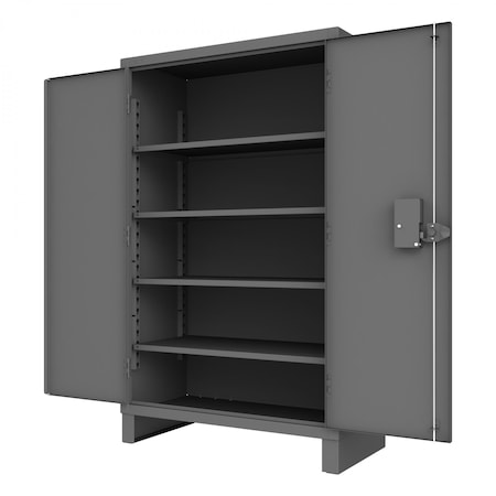 Durham Mfg Storage Cabinet, 78 in H, 48 1/4 in W, 24 1/4 in D, Swing, Electronic Keypad, 4 Shelves HDCPL-244878-4S-95