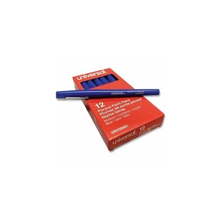 Universal Stick Porous Point Pen, Medium 0.7mm, 12PK UNV50501