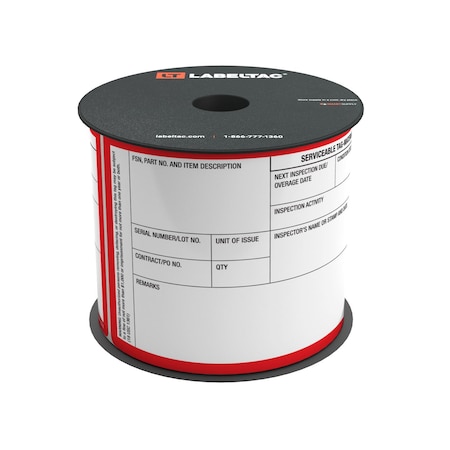 Labeltac Military Condition Tags 4in x 6in, 200 labels per roll Form, DD1577-1, Red LT46MCT04
