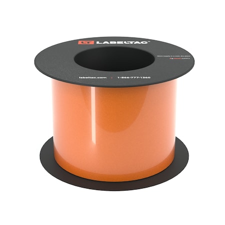 Labeltac Safety Grade Reflective Label Supply 4in x 75ft LT9, Orange LT406SGRF-C