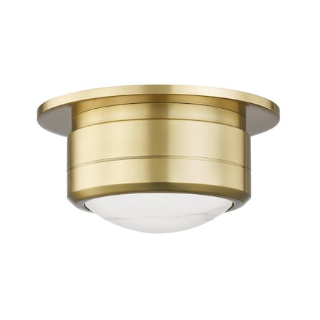 Hudson Valley Lighting Greenport 1 Light Flush Mount 7 In. Aged Brass 8007-AGB
