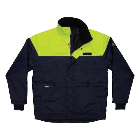 Ergodyne Freezer Jacket, Unisex, 7 oz, Manderin, Navy 6476