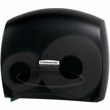 Kimberly-Clark Professional Essential Jumbo Roll Toilet Paper Dispenser (09507), Black, 16.0" x 13.88" x 5.75" (Qty 1) 09507