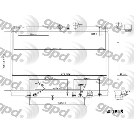 Global Parts Distributors Radiator 1815C