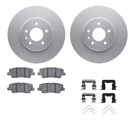 Dynamic Friction Co DFC GEOSPEC Rotors with 5000 Advanced Brake Pads and Hardware 4512-46035