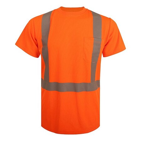 Condor Hi-Vis T-Shirt, 2, R, Polyester, Orange, S 857FW1