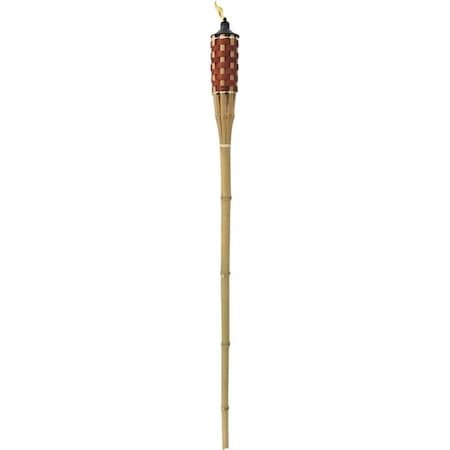 Seasonal Trends Y2568 Bamboo Torch, 60 in H, Bamboo, Fiberglass, and Metal, Brown, Natural Bamboo Finish Y2568/1005