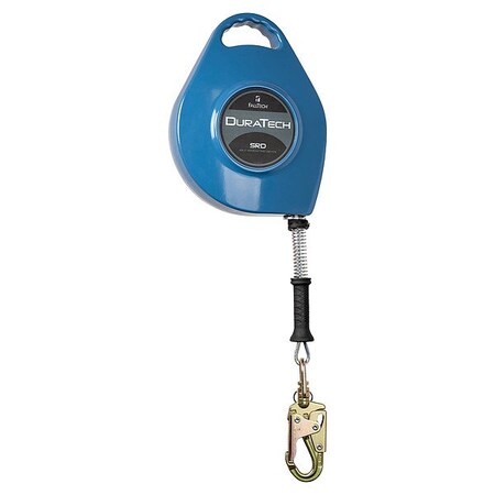Duratech DuraTech Self Retracting Lifeline, 60 ft. Length, Swivel Snap Hook, Steel, 1 Leg(s) 7265C