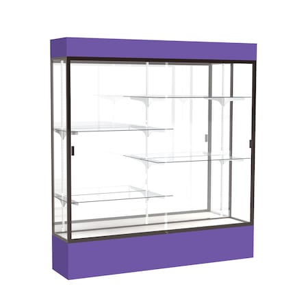 Ghent Lighted Floor Display Case 72x80x16, Mirror, Bronze 3176MB-BZ-PE